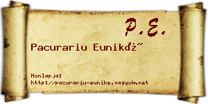 Pacurariu Euniké névjegykártya